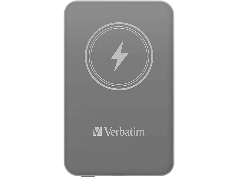 VERBATIM Charge ´n´ Go vezeték nélküli mágneses powerbank, 5000 mAh, szürke (32244)