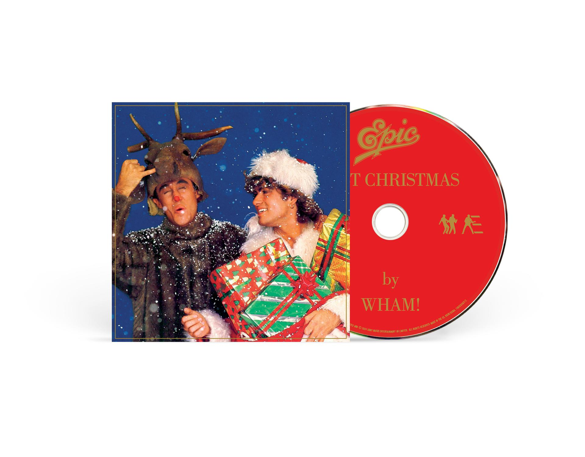 Albumhoes met twee mannen in kerstkostuums. Een cd ernaast.