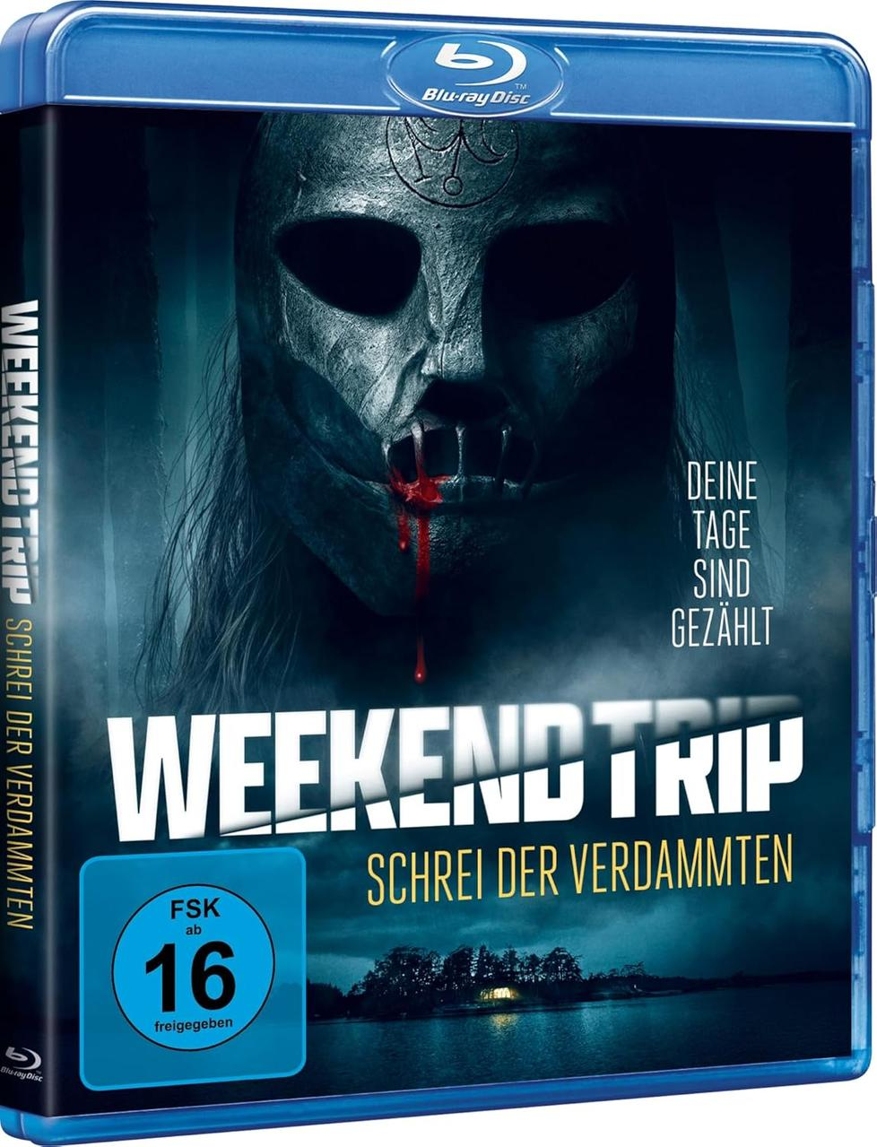 Blu-ray-Disc-Cover für 'Weekend Trip: Scream of the Damned'. Horrorfilm-Bilder.