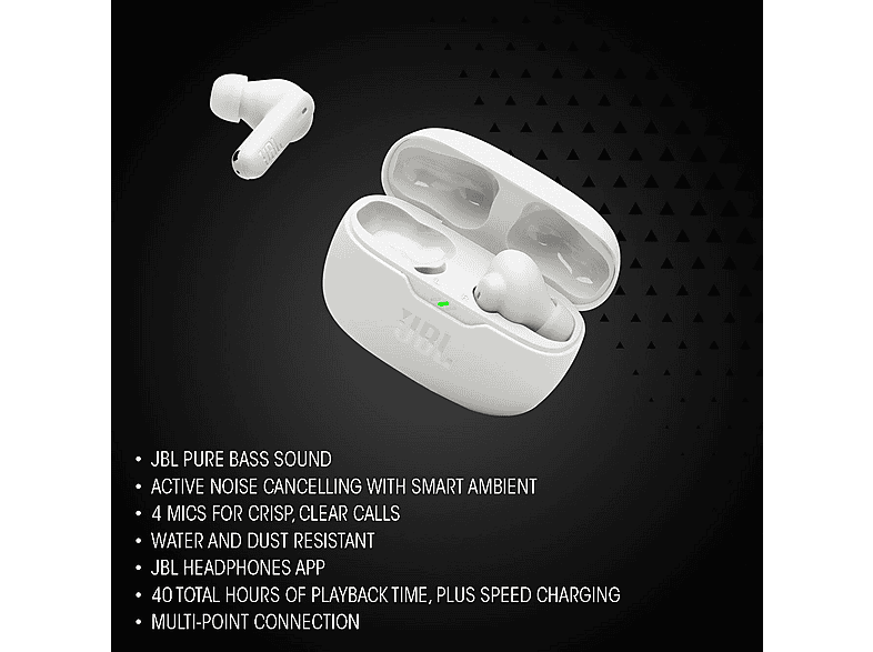 Thumbnail - JBL Wave Beam 2, In-ear Kopfhörer Bluetooth Weiß
