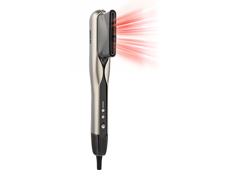 Plancha de pelo - Cecotec RitualCare Air Lisse 2in1 Aluminum, Cerámica y queratina, 2 cabezales imantados, Seca alisa, 1000 W, 150 °C, Aluminium