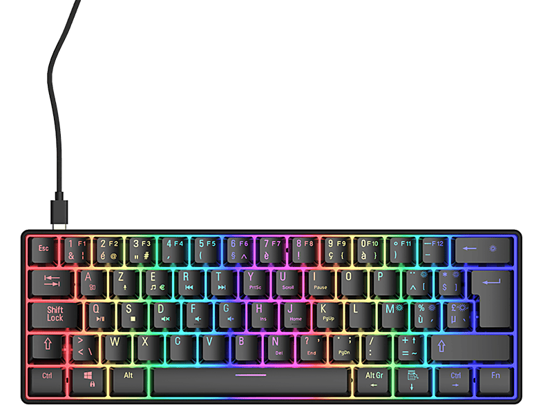 Qware Gaming-toetsenbord San Jose Mechanical Azerty Zwart (qw Gmk-6700be)