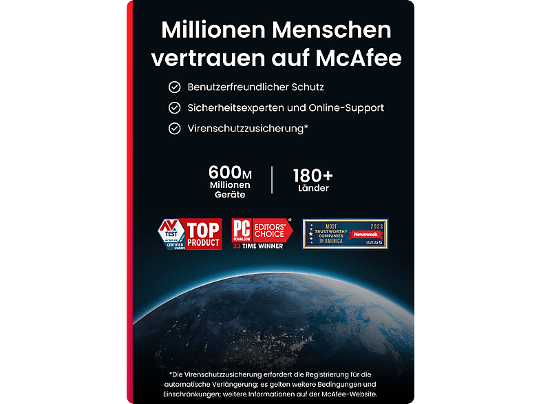 Thumbnail - McAfee® Total Protection, Antivirus- und Internet-Sicherheitssoftware, 5 Geräte (Windows®/Mac®/Android/iOS), 1 Jahr, Dow...