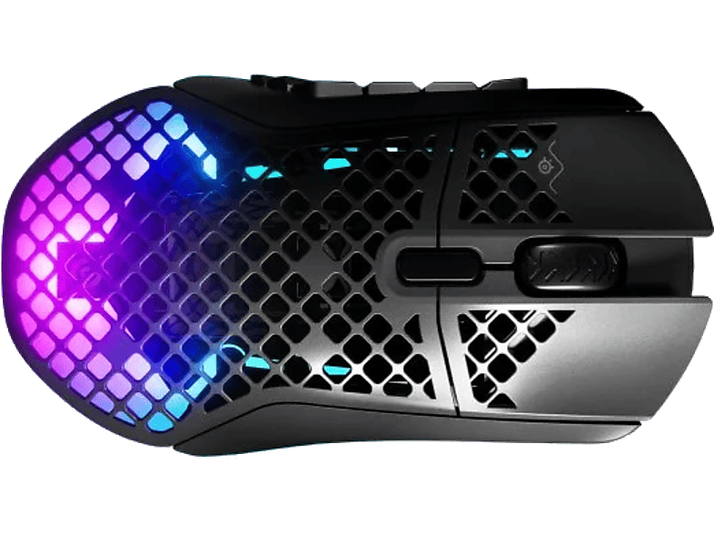 SteelSeries Aerox 9 Wireless, Inalámbrica, 2,4 GHz y Bluetooth 5.0, 18000 DPI, 180h Autonomía, 18 Botones, Negro