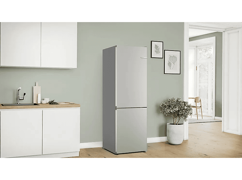 BOSCH KGN362IDF No Frost 186cm Srebrna Komora Zero VitaFresh Szybkie Chłodzenie i Zamrażanie 321L – zdjęcie 2