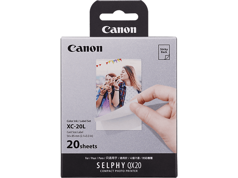 Canon Fotopapier XC-20L, 54x85mm, 20 Blatt (6755C002)
