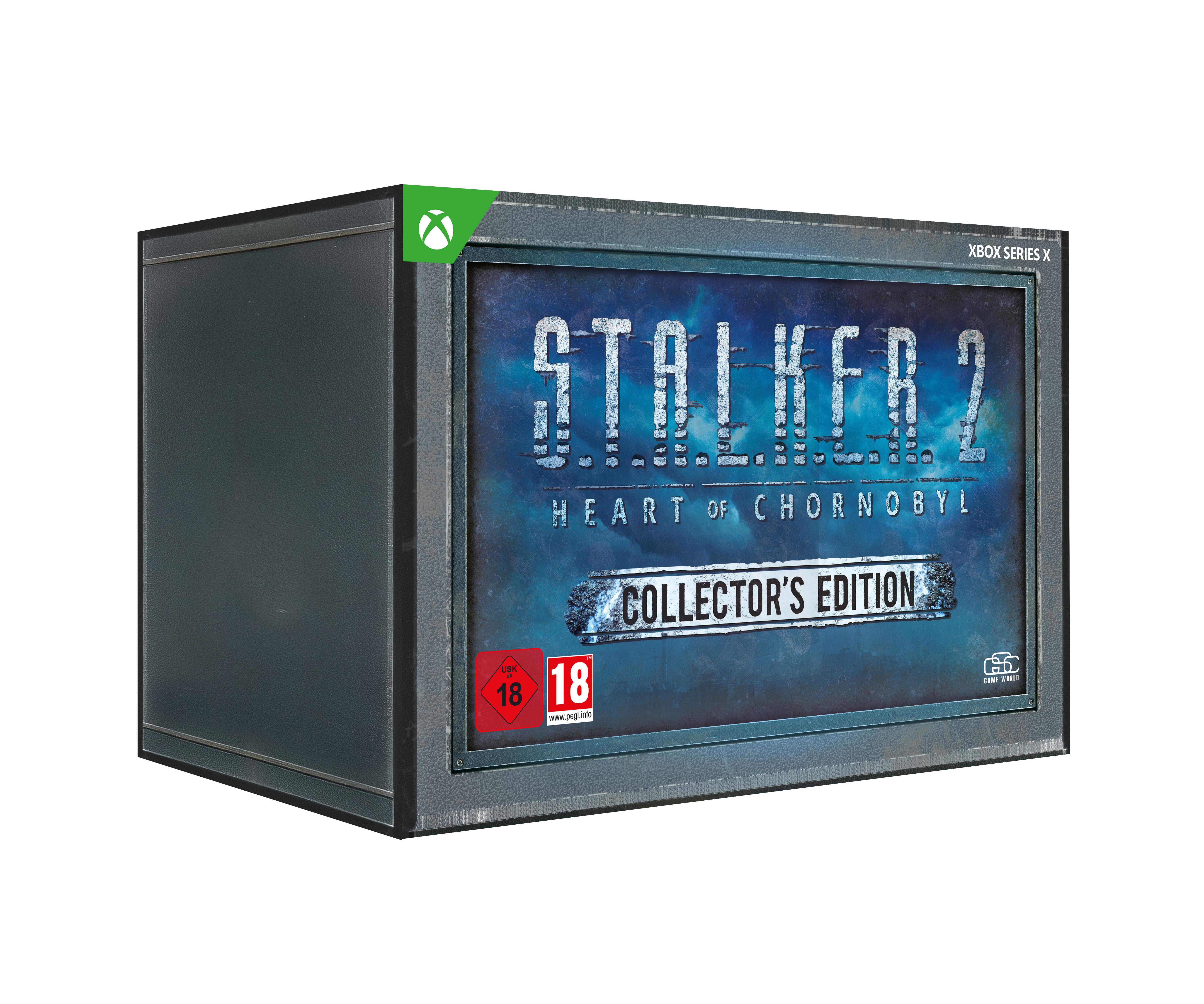 Box für die Stalker 2 Collector's Edition für Xbox Series X, mit Spieletitel und Altersfreigabe 18+.