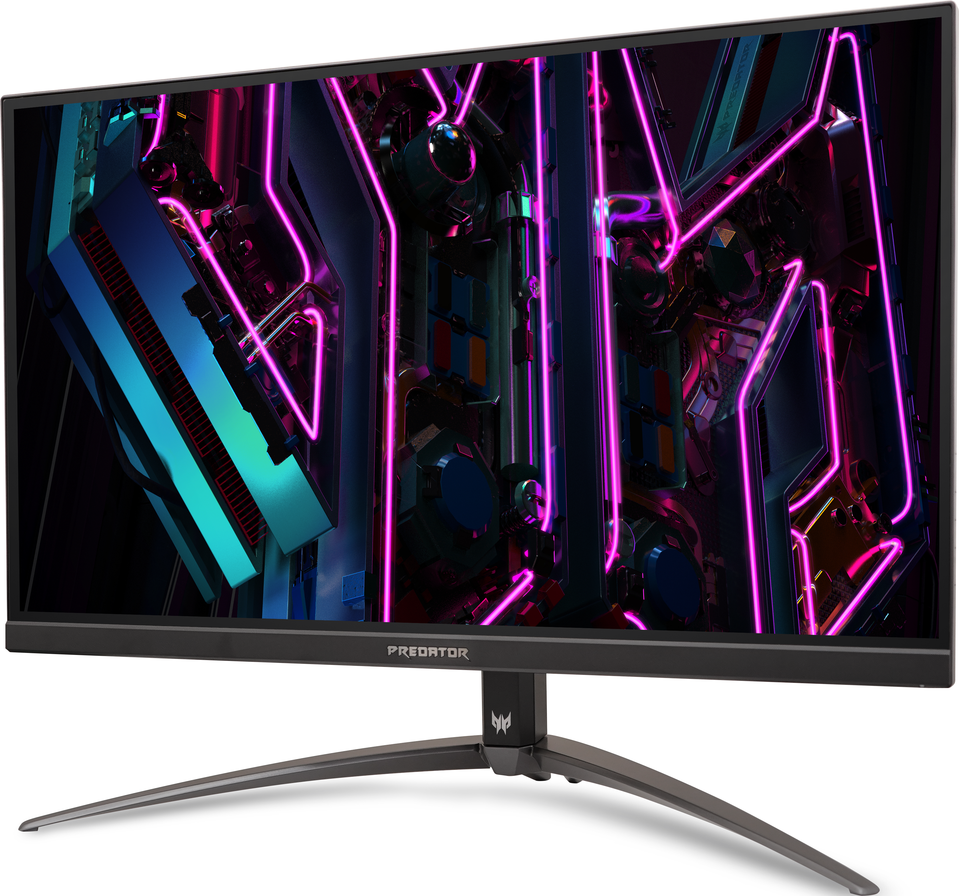 Moniteur Predator noir avec une scène de jeu à l'écran.