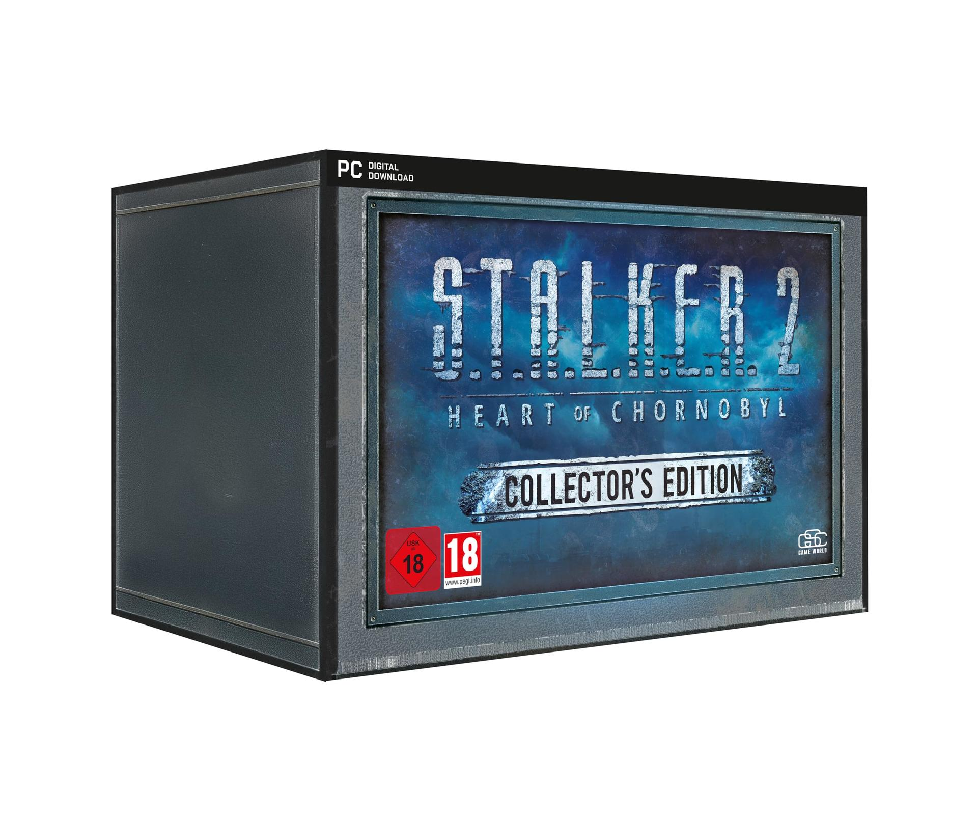 Stalker 2 Collector's Edition Spielbox mit Spielcover, auf weißem Hintergrund.