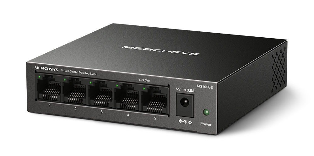 Elegancki czarny profil boczny telewizora, na czarnym stojaku, białe tło.