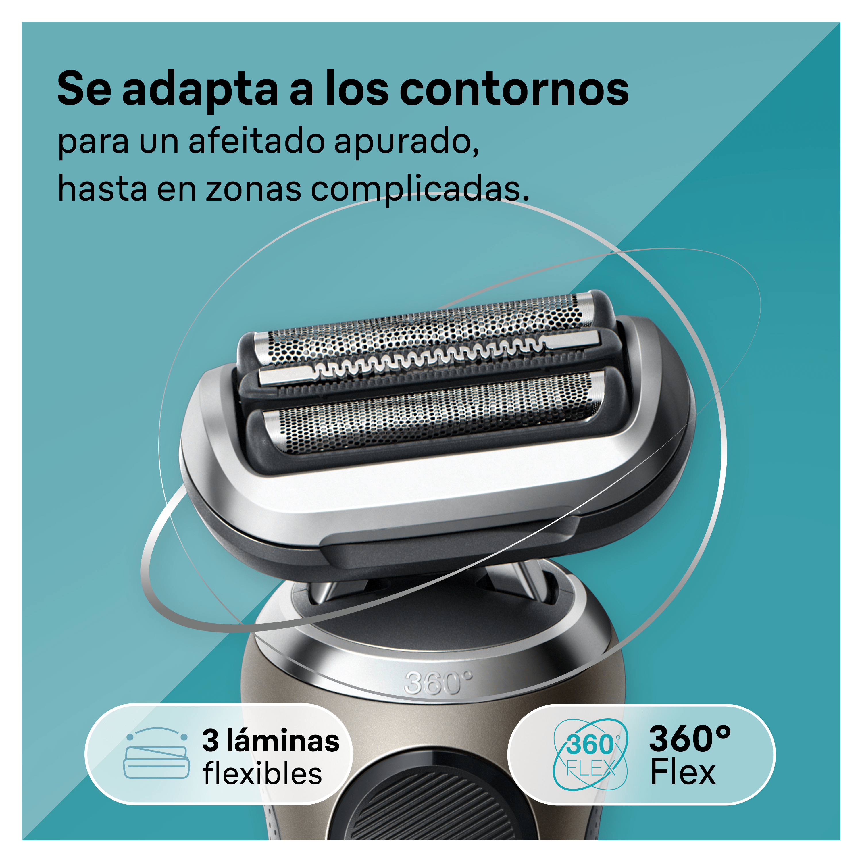 Afeitadora - Braun Series 7 72-C7650cc, Afeitadora Eléctrica, Con centro de limpieza SmartCare, 2 Accesorios EasyClick, Dorada