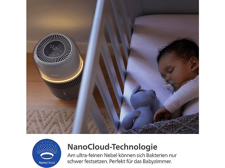 Philips HU5710/03 5000 Series 4.5L Luftbefeuchter Dunkelgrau (14,1 Watt, Raumgröße: 56 m²) — Foto 4 von 5