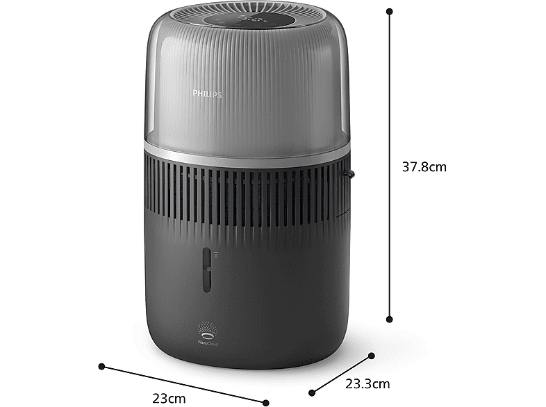 PHILIPS HU5710/03 5000 Series 4.5L Luftbefeuchter Dunkelgrau (14,1 Watt, Raumgröße: 56 m²)