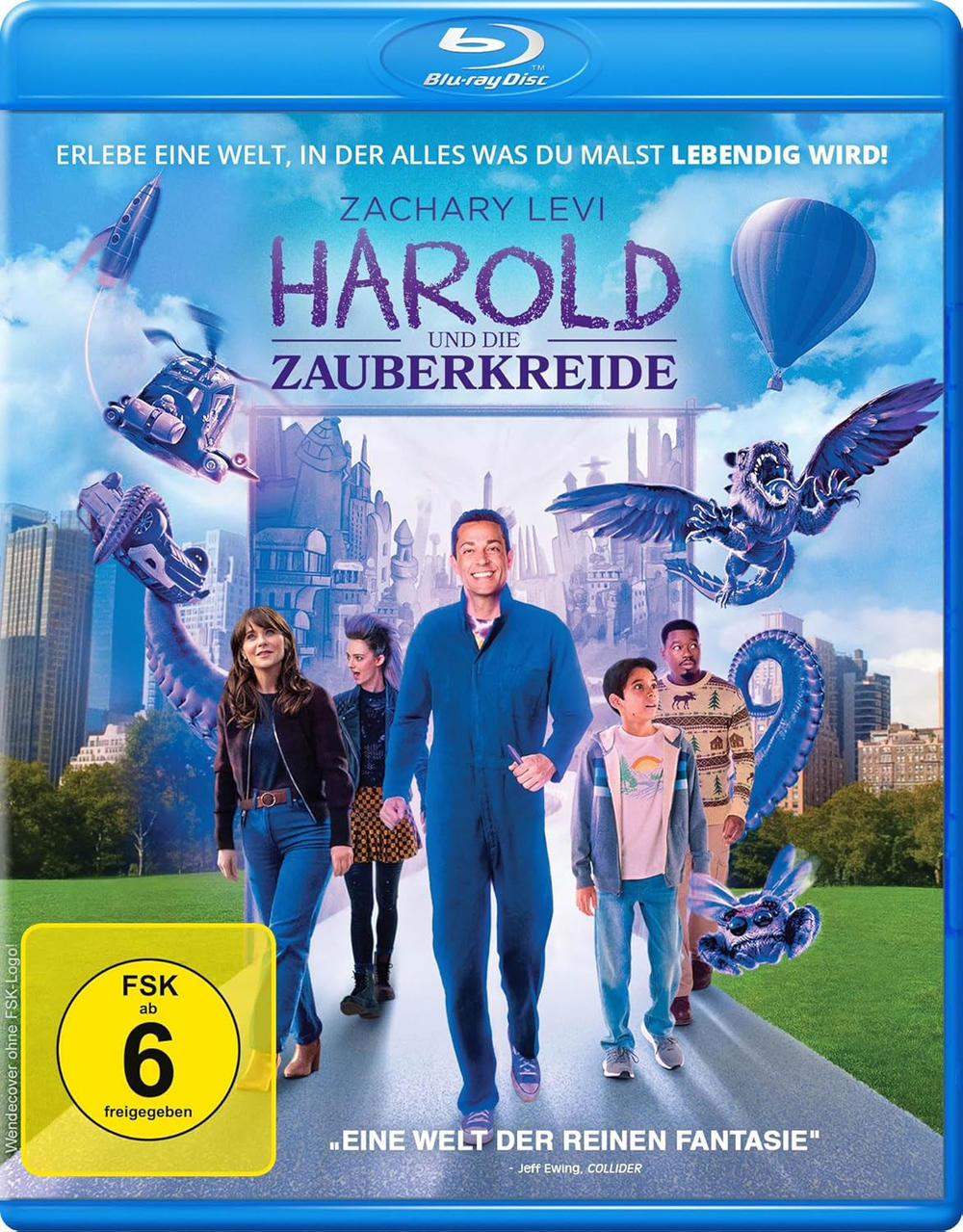 DVD-Cover für 'Harold und die Zauberkreide'. Zeigt einen Mann und Kinder.