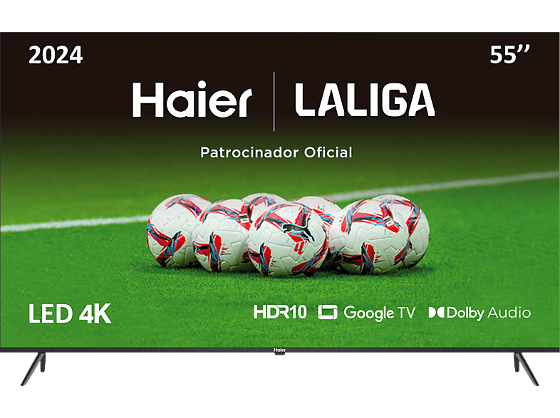 Haier K80 Series H55K800UX, Smart (Google TV), HDR 4K, Direct LED, Dolby Audio y Vision