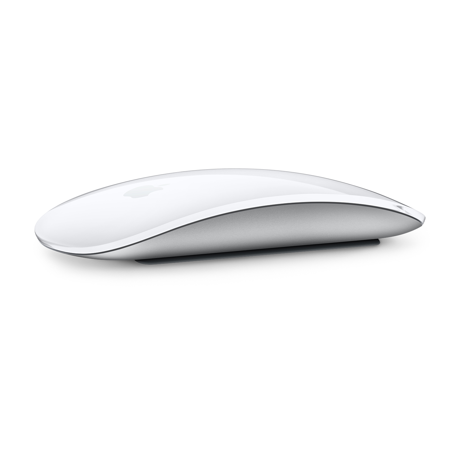 Mouse Apple bianco su sfondo bianco.