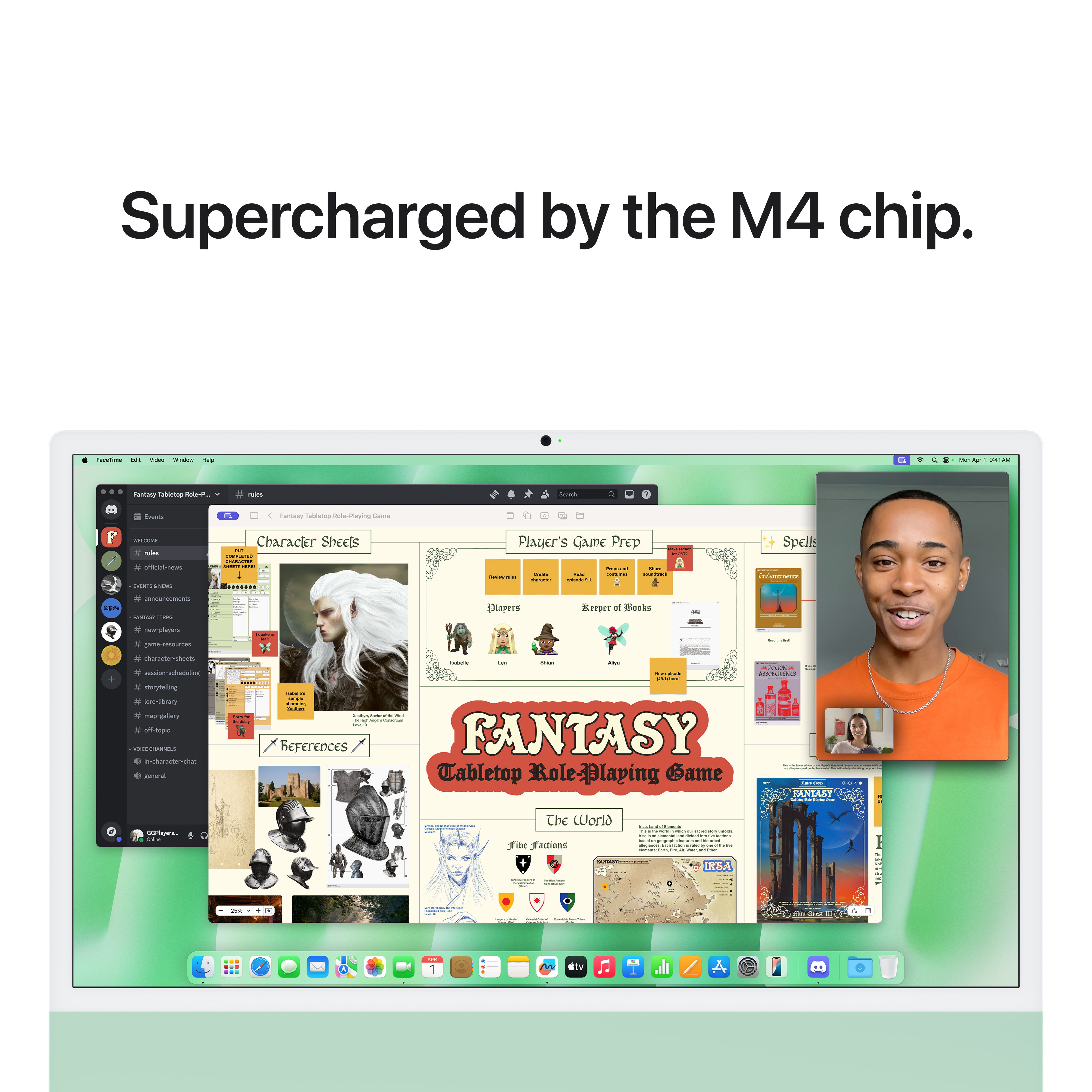 Weißer Laptop-Bildschirm zeigt Spiel mit Person im Videoanruf.