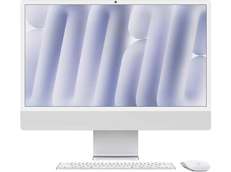 Apple iMac (2024) 24 Retina 4.5K, Chip M4, CPU de 8 núcleos, GPU 16GB RAM, 256 GB SSD, Gigabit Ethernet, Plata