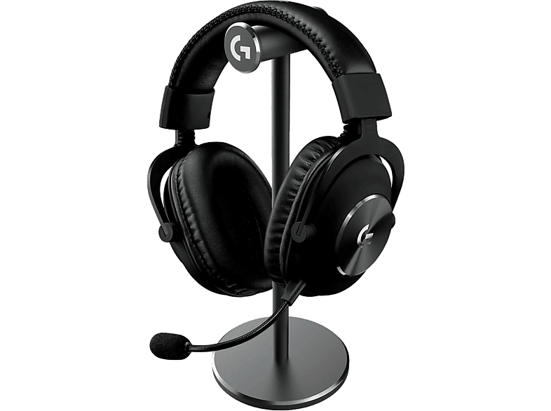 LOGITECH G Pro X vezetékes gaming fejhallgató mikrofonnal + állvány, USB, fekete (991-000358)