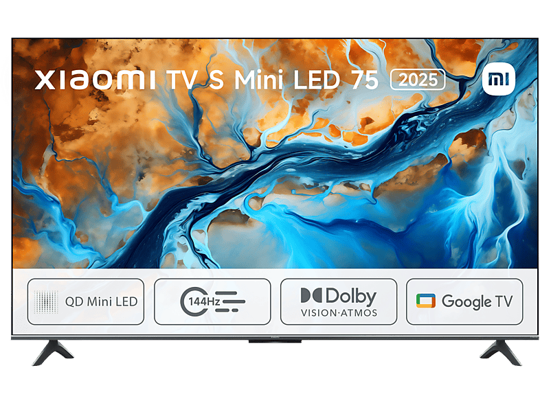 REACONDICIONADO Seminuevo Muy bueno TV Mini LED 75" - Xiaomi S 75 2025, UHD 4K, Smart con Google, 144 Hz, Gris cepillado