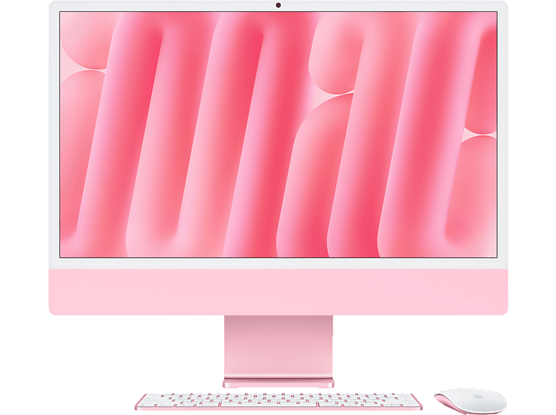 APPLE iMac (2024) M4, All-in-One-PC, mit 24 Display, Apple M4 Prozessor, 16 GB RAM, 256 SSD, GPU, Pink macOS