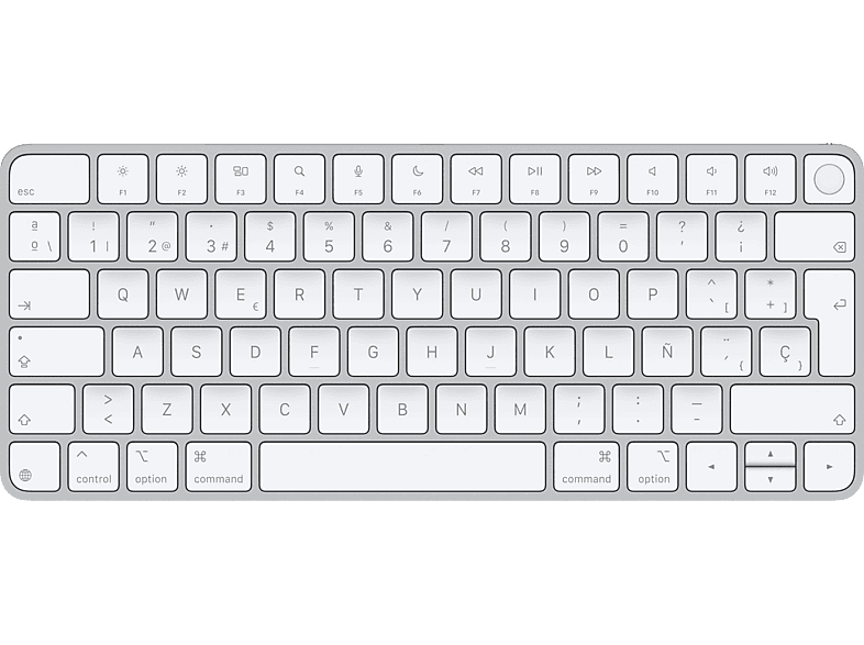 Apple Magic Keyboard con Touch ID para modelos de Mac, carga USB-C, Blanco