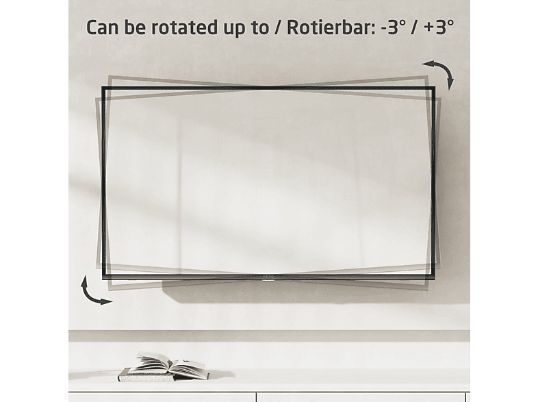 Soporte TV - ISY ITV 3600, De 48"- 85", VESA max. 600 x 400 mm, Carga máx. 50 kg, Full Motion, Negro