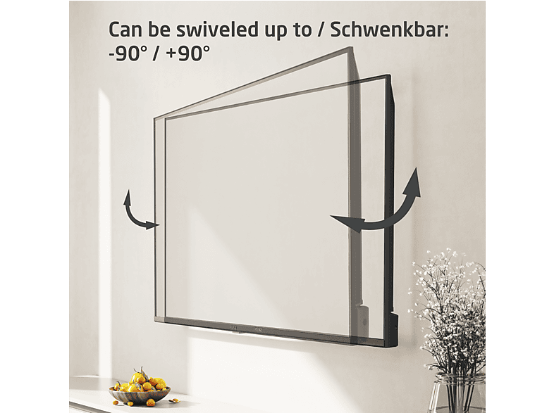 Soporte TV - ISY ITV 3600, De 48"- 85", VESA max. 600 x 400 mm, Carga máx. 50 kg, Full Motion, Negro – imagen 2