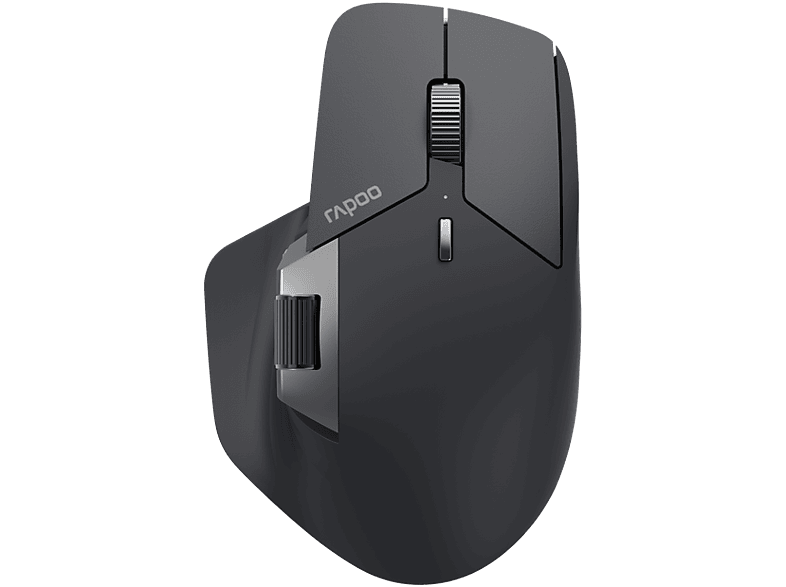 Ratón inalámbrico - Rapoo MT760LW, 2,4 GHz o Bluetooth, 4000 dpi, 10 Botones, Botones Programables, Negro