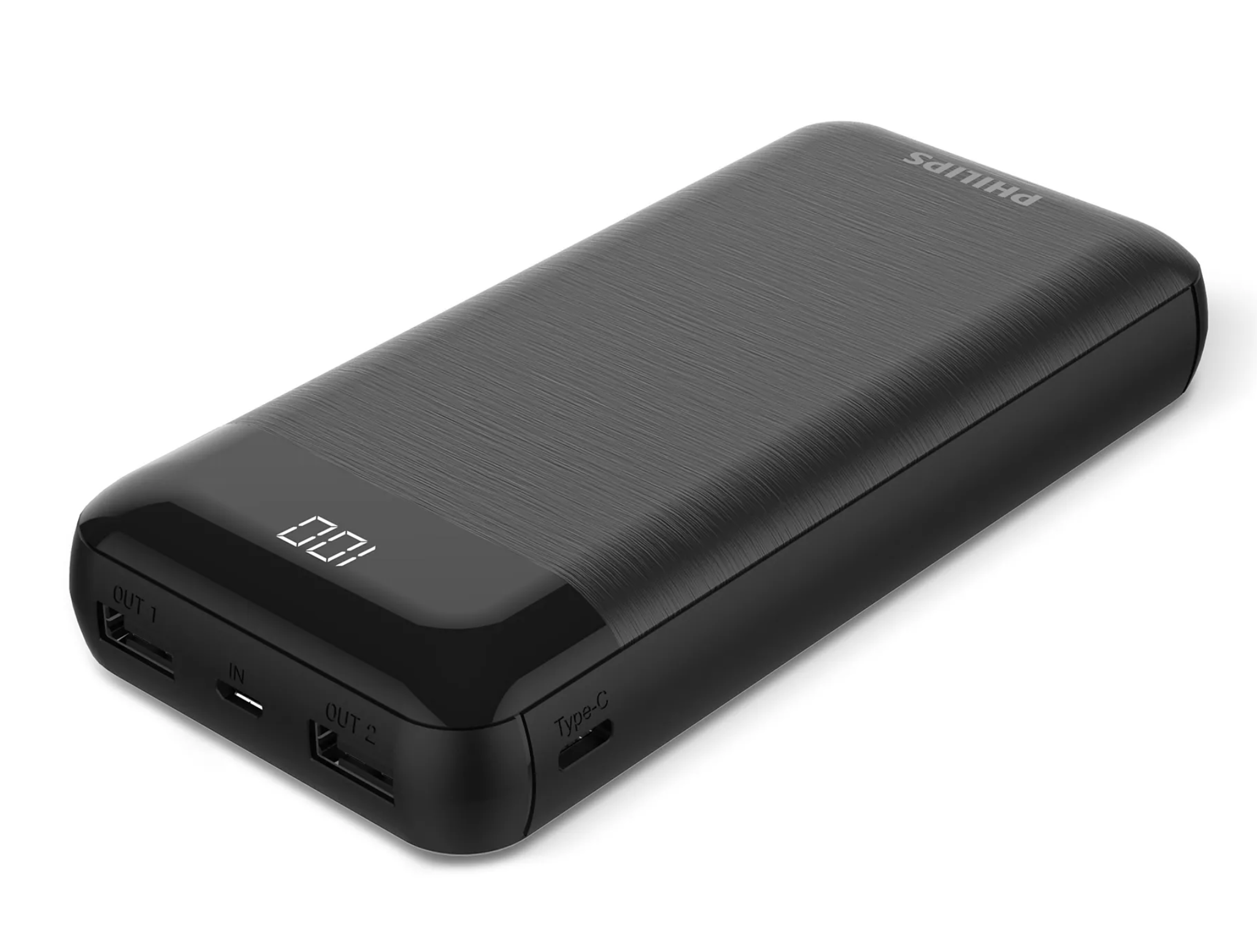 PHILIPS DLP2720 20.000 mAh 2xUSB-A  2.1AxUSB-C 2.0 A Taşınabilir Şarj Cihazı Siyah 