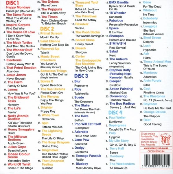 Eine Liste von Liedern und Künstlern auf einer CD. Die CD befindet sich in einer Jewel-Case.