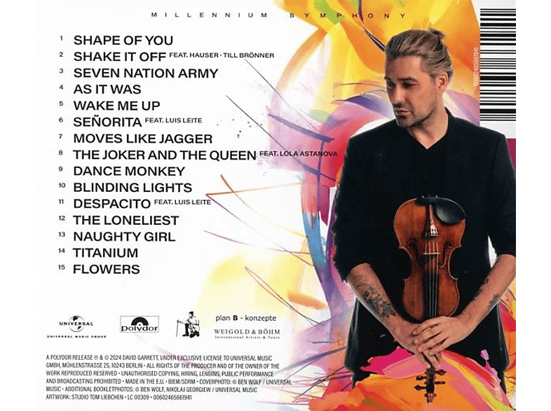 David Garrett | Millennium Symphony (Standard Jewelcase) Jewelcase ...