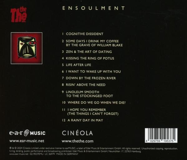 Die Rückseite einer CD mit Songtiteln und dem Logo des Labels.