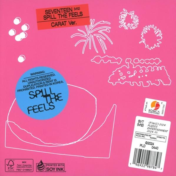seventeen spill the feels アルバム 新品未開封 ×14 Seventeen | 12th Mini Album SPILL THE FEELS (CARAT Ver.) - (CD