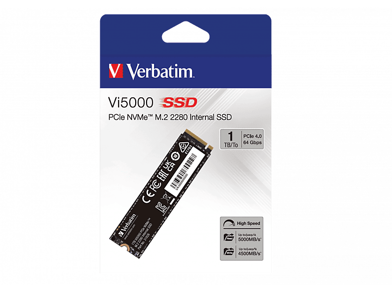 VERBATIM Vi5000 PCIE4 NVME M.2 1 TB Dahili SSD Siyah Fiyat