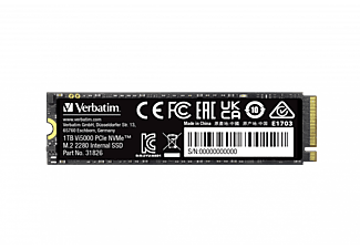 VERBATIM Vi5000 PCIE4 NVME M.2 1 TB Dahili SSD Siyah