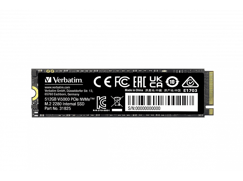 VERBATIM Vi5000 PCIE4 NVME M.2 512 GB Dahili SSDSiyah_0