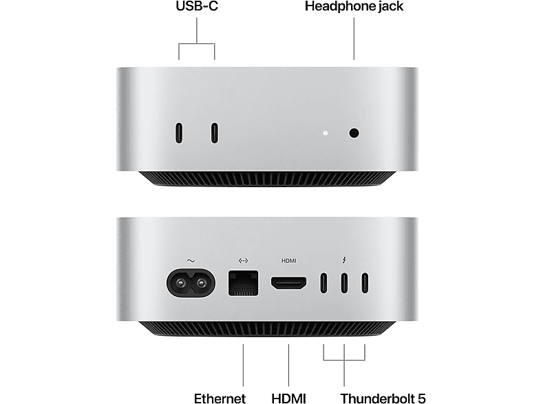 APPLE Mac mini (2024) M4 Pro, Mini PC mit Apple M-Series M4 Pro