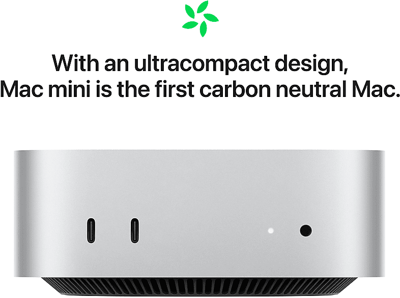 APPLE Mac mini (2024) M4, Mini PC mit Apple M-Series M4 Prozessor