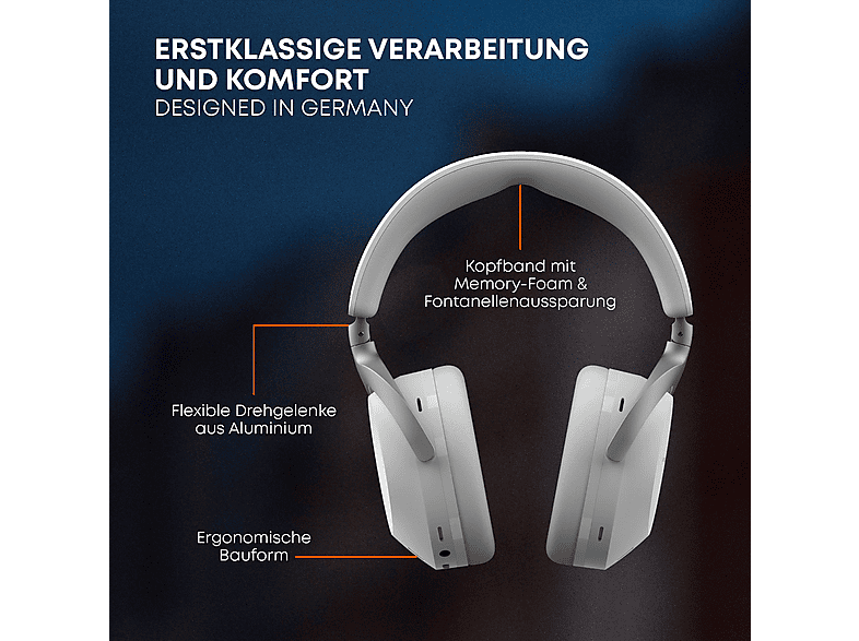 beyerdynamic aventHO 300 Wireless Over-Ear Kopfhörer mit ANC, Dolby Atmos und Headtracking, Nordic Grey