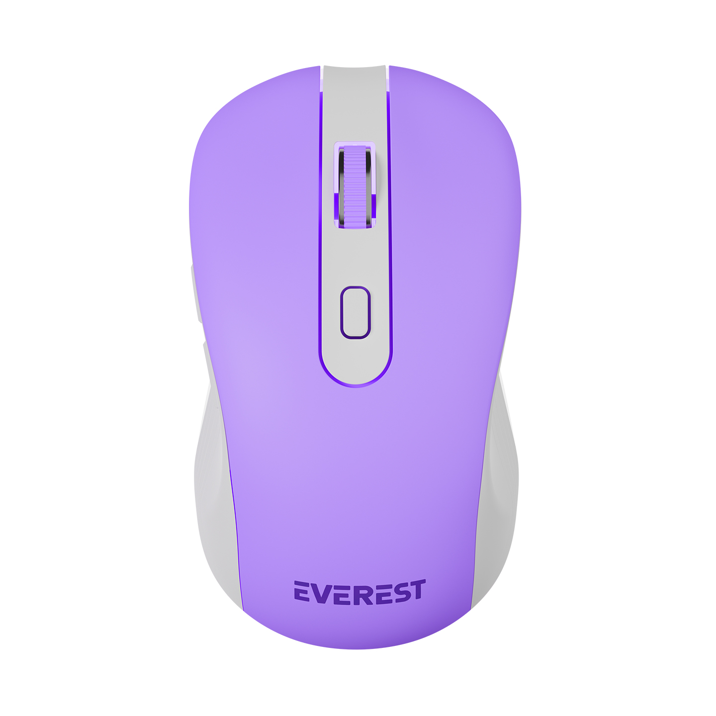 Mor ve beyaz fare. EVEREST, farenin altında yazılıdır.