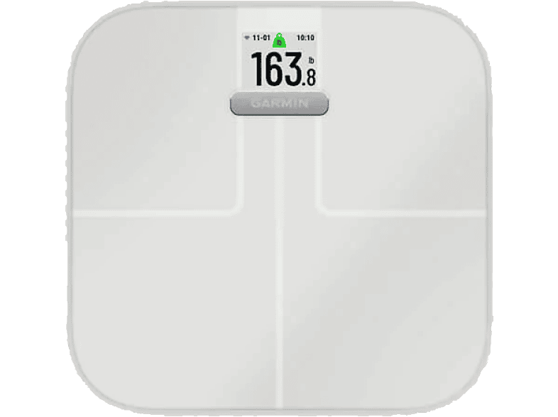 Garmin Index™ S2, Wi-Fi, Autonomía 9 meses, Hasta 181.4 kg, 4 pilas AAA, Blanco