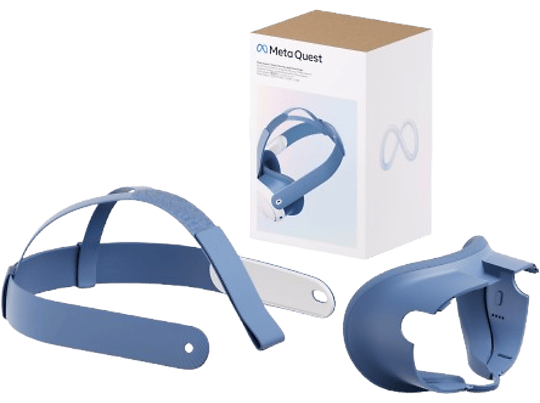 Correa - Meta Facial Interface & Head Strap, Interfaz facial + correa de cabeza, Para Quest 3, Elemental Blue