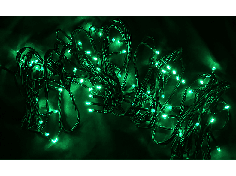 Luci di Natale LYVIA Pazze 6m catena luminosa LED decorativa per e feste, cavo verde, Verde