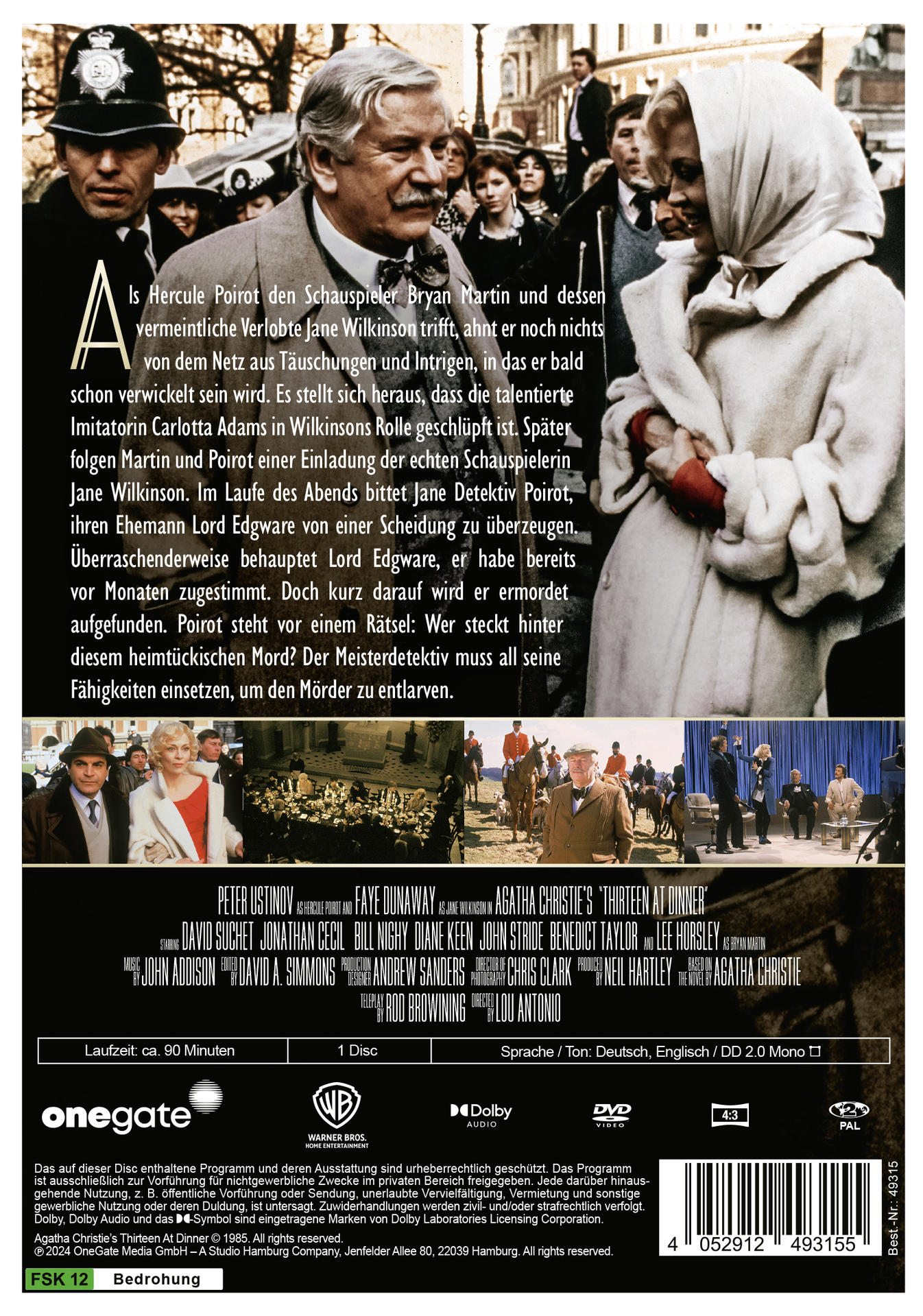 Rückseite einer DVD-Hülle mit Text. Gezeigt wird ein Filmplakat mit Personen in einer Szene.