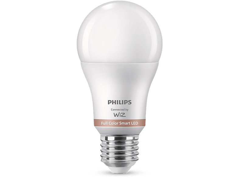 Bombilla inteligente - Philips A60 E27, Conexión Plug & Play, Control mediante aplicación o voz, 60W, 806 lm, Blanco