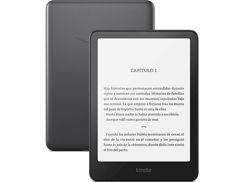 Amazon Kindle Paperwhite Signature Edition, 7, 32 GB, 300 ppi, Luz frontal autorregulable, Autonomía de semanas, Negro metalizado