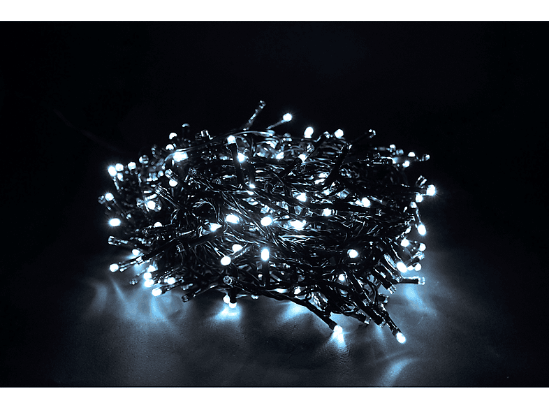 Luci di Natale Lyvia Pazze 6m cavo nero, Bianco Freddo