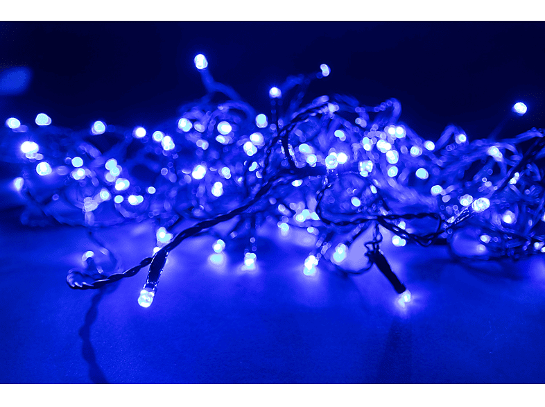 Luci di Natale Lyvia Pazze 6m cavo verde, Blu