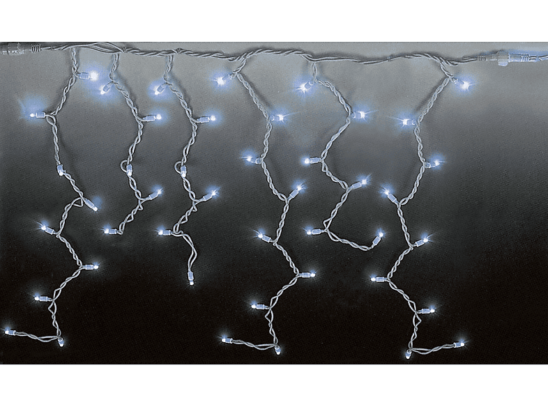 Tenda luminosa Lyvia Minicascata Led 1,7x0,5m, Bianco Freddo